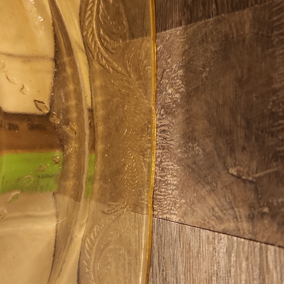 PLATE 1 - Vintage Federal Depression Glass Madrid Amber Lunch Plate 9" - Picture 4 of 6